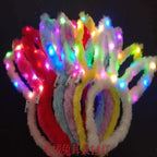 LED Bunny Ear Headbands | Glow Light-Up | Mixed Colors 12pc