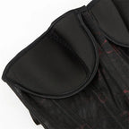 Skull Rose Overbust Corset | Mesh Panels | Gothic Burlesque
