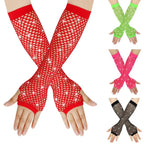 Rhinestone Fishnet Gloves | Fingerless