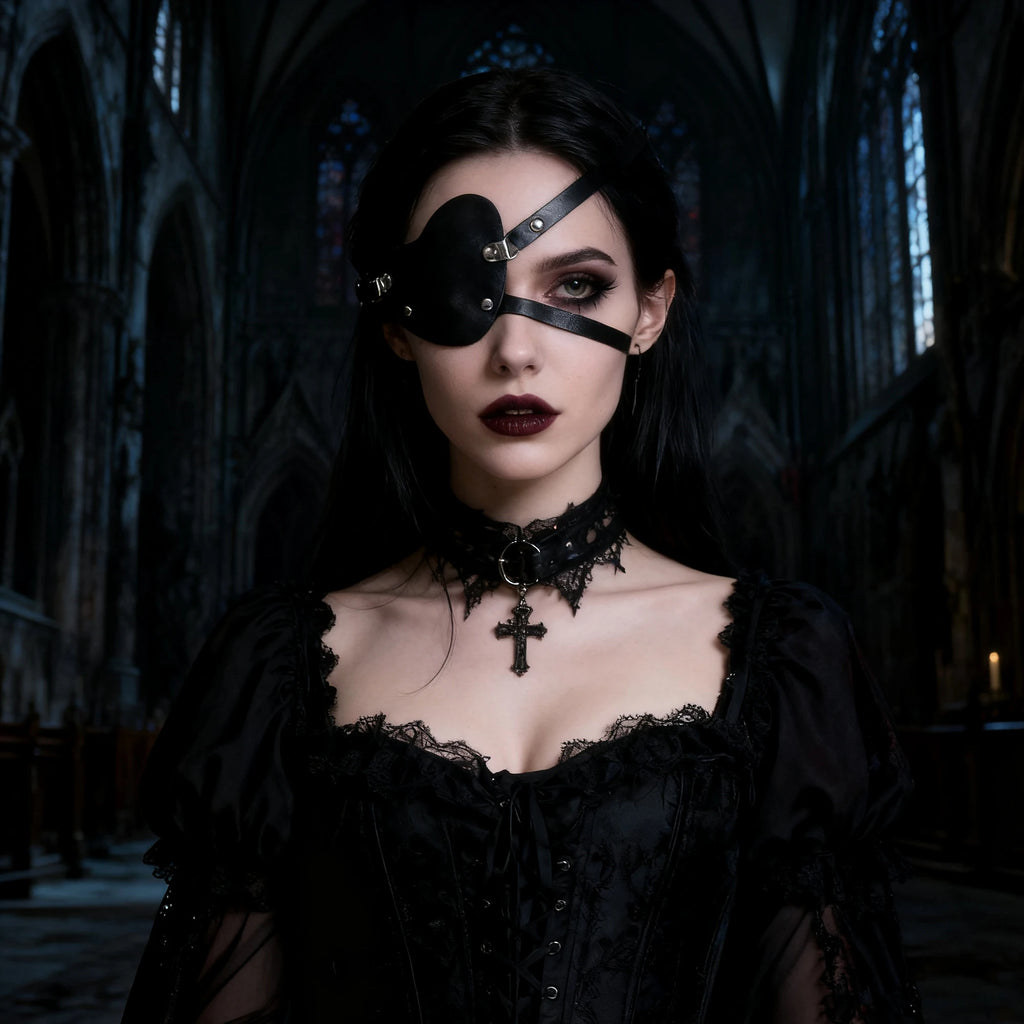Gothic Eye Mask | Leather Blindfold | Cosplay & Masquerade