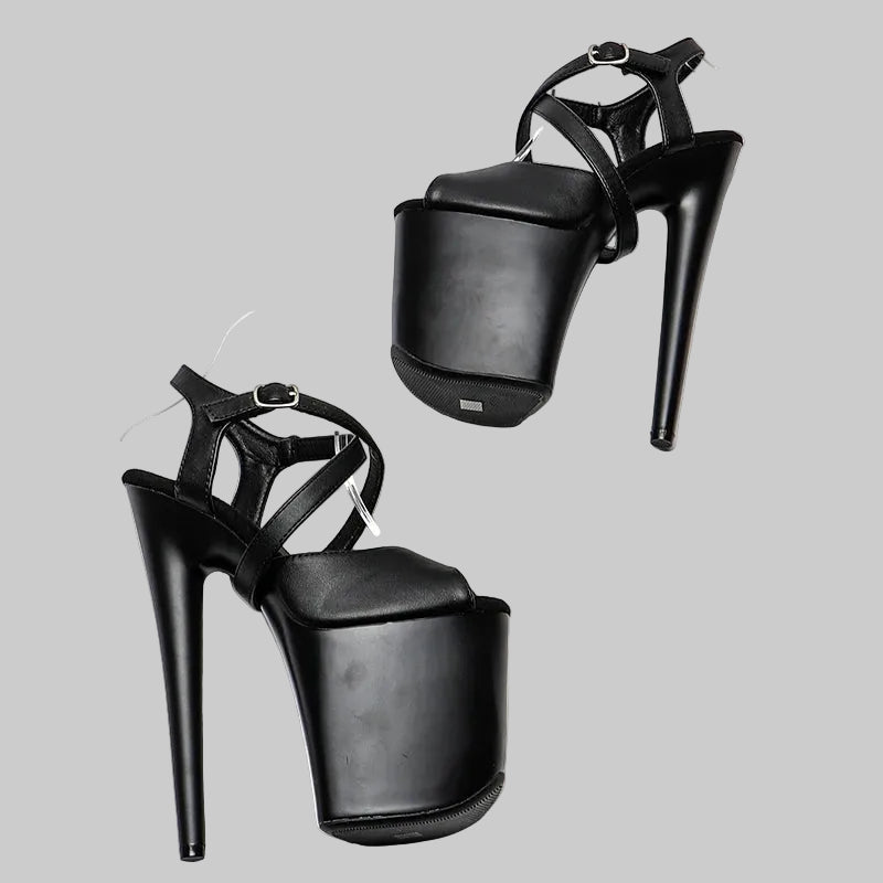 Matte 8-Inch Platform Pole Dance Heels