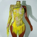 Luxe Rhythm Fringe & Rhinestone Performance Set — Multi‑Color Variants (One Size Fits S–XL)