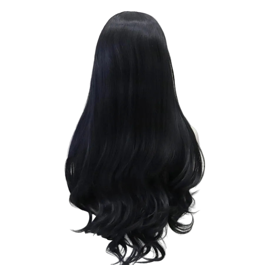 26" Black Natural Wavy Lace Front Wig | Heat Resistant Synthetic