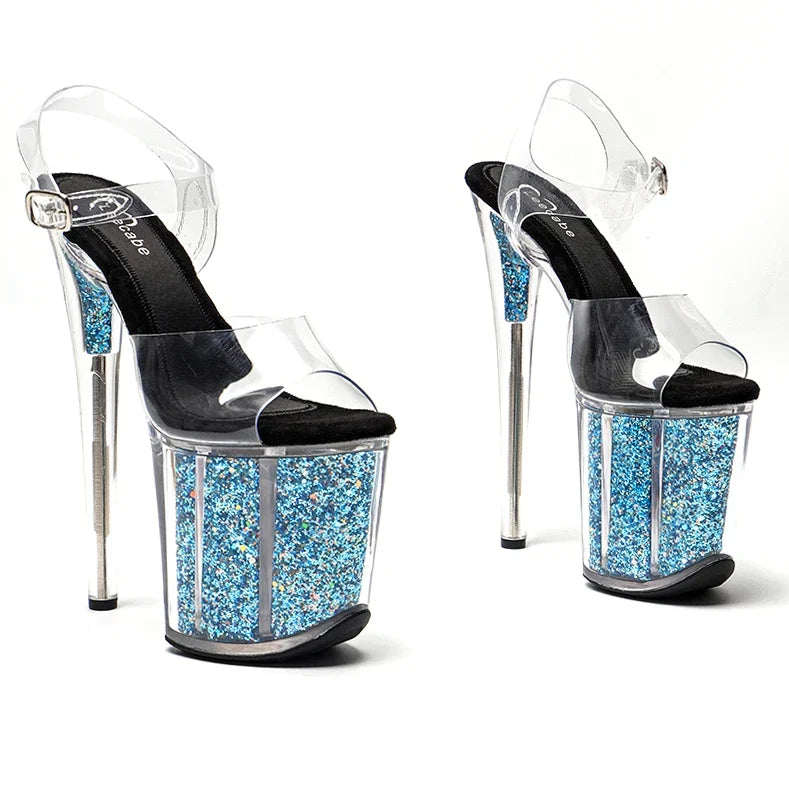 20CM Platform Pole Dance Heels - 8 Inch High Heel Performance Sandals