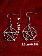 Pentagram Earrings | Thorned Star Drops