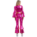 Metallic Flare Jumpsuit | 70s Disco | Bell Bottom