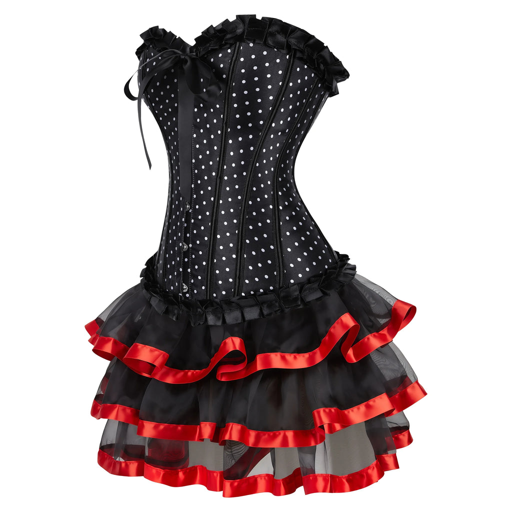 Gothic Overbust Corset | Skirt Options