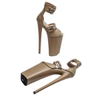 10-Inch Matte Open-Toe Platform Sandals