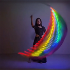LED Rainbow Veil | Silk Dance Prop with Poi Ball