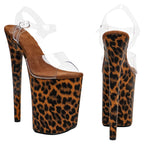 9-Inch Leopard Print Platform Sandals