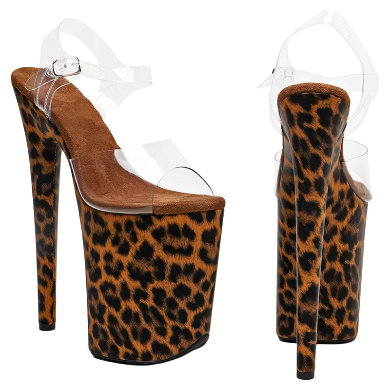9-Inch Leopard Print Platform Sandals