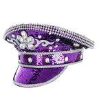 Sequin Rhinestone Military Hat | Steampunk Goggles | One Size