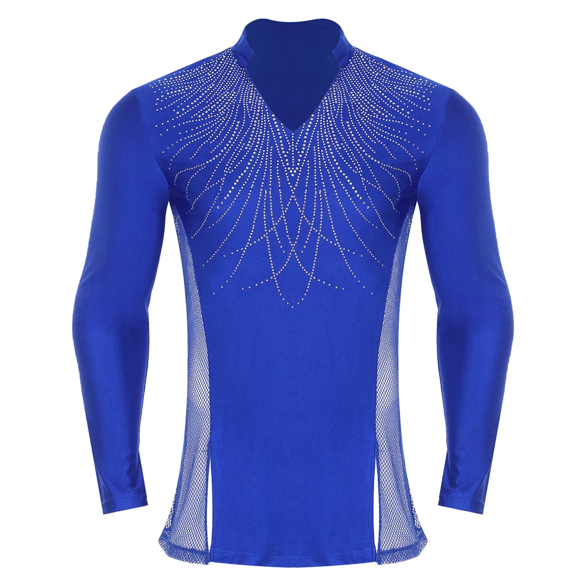 Men’s Dance Top | Rhinestone Split Hem