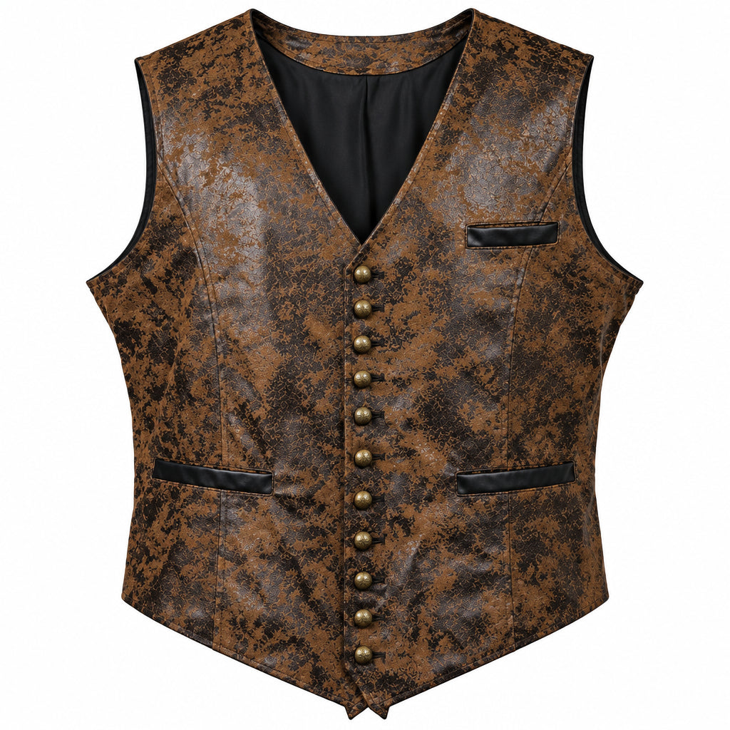 Steampunk Waistcoat | Faux Leather Look