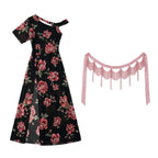 Baladi Saidi Dress | Floral Print Long Robe with Panties