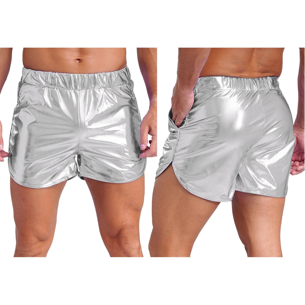 Men’s Metallic Shorts | Side Pockets