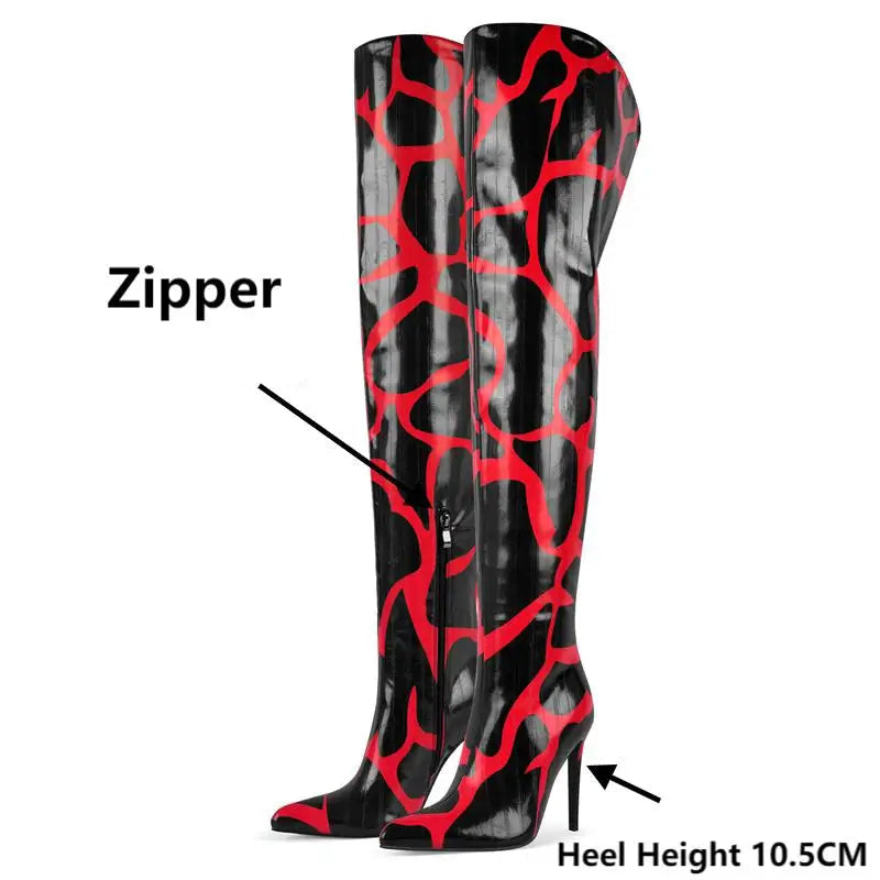 Pointed Over-the-Knee Boots | Stiletto Heel