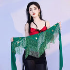 Belly Dance Hip Scarf | Beaded Tassel Wrap