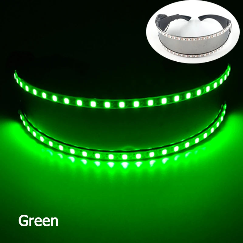 LED Light-Up Rave Glasses & Gloves | Cyberpunk Festival Eyewear
