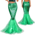Mermaid Fishtail Skirt | Fish Scale Print | Metallic | Organza Hem