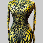 Rayon Glitter Rhinestones Stretch Jumpsuit — Premium Stagewear