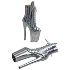 9-Inch Holographic Ankle Boots