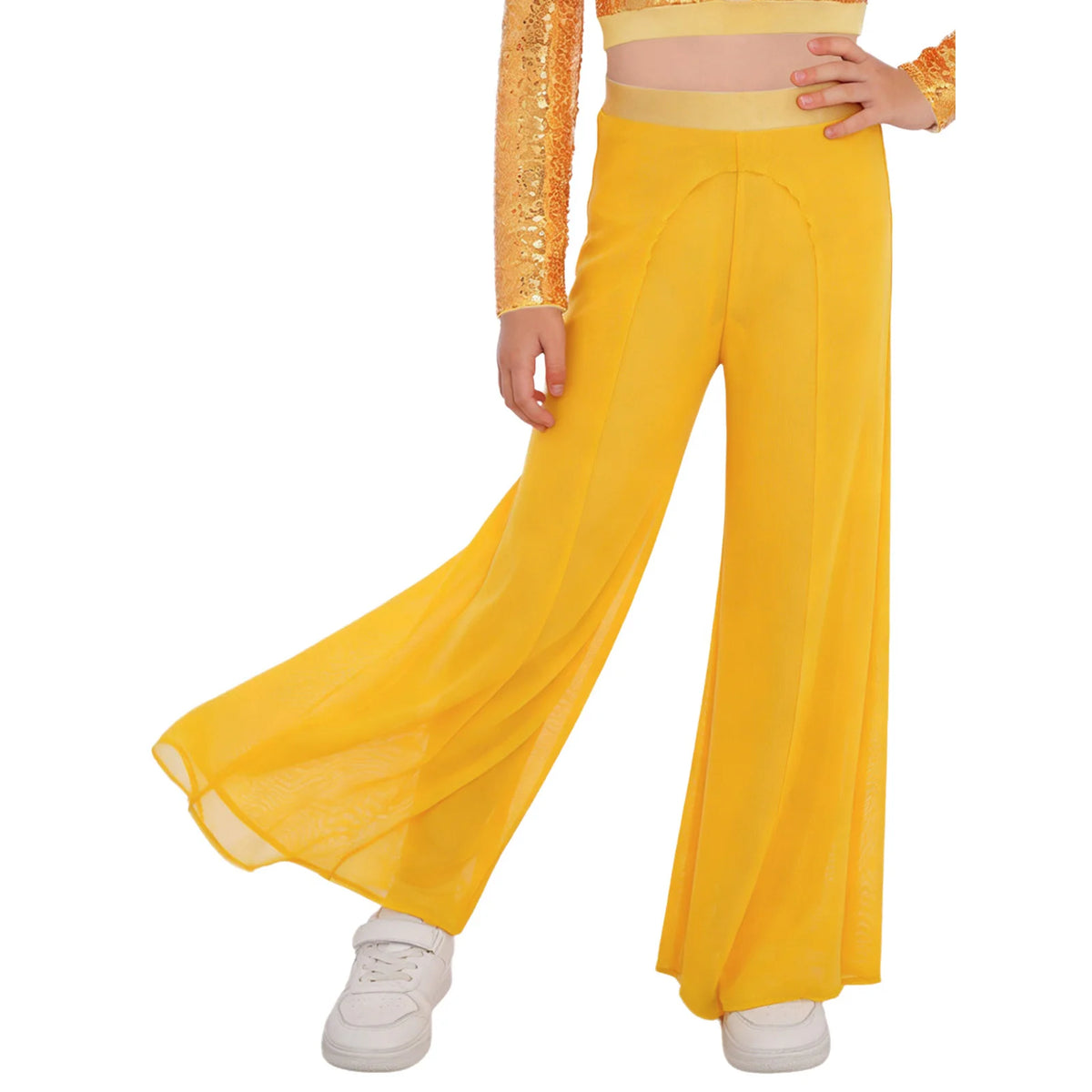 Girls’ Dance Trousers | Wide-Leg Mesh