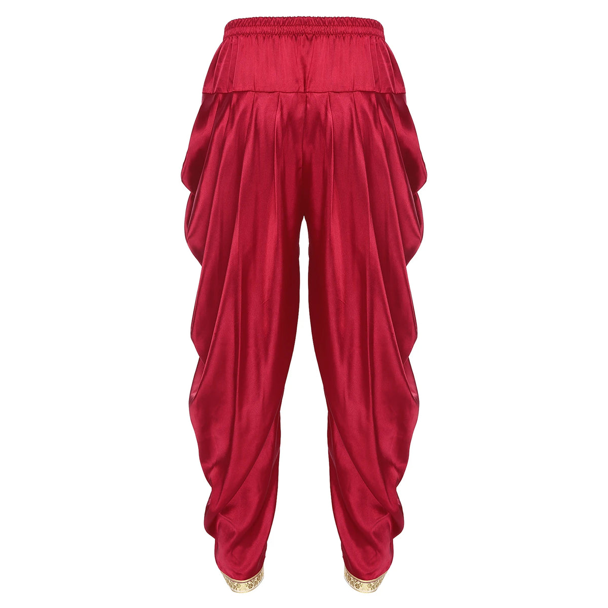Men's Satin Dhoti Pants | Draped | Elastic Waist