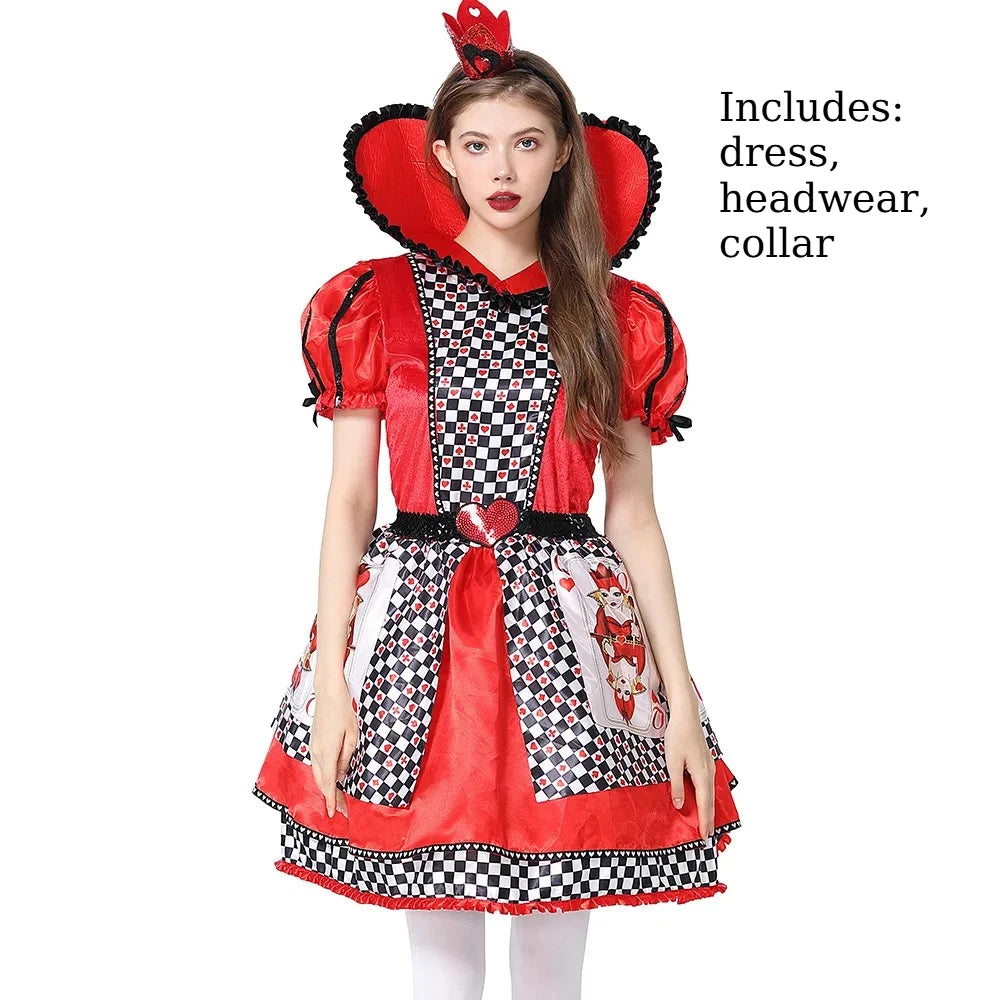 Queen of Hearts Costume | Ball Gown | Poker Queen Dress