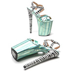 23cm Platform Sandals - Zebra Stripe Open Toe Dance Heels