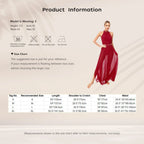 Women's Spaghetti Strap Lyrical Dance Dress | Built-In Leotard & Sheer Mesh Maxi Skirt | Front Slit