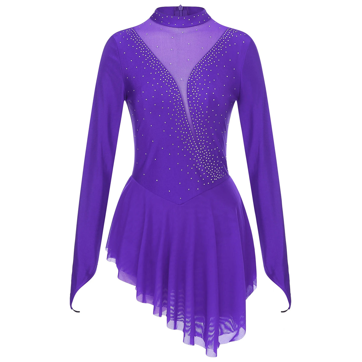 Aurora Rhinestone Lyrical Dance Leotard Dress