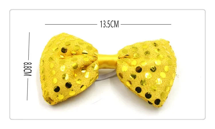 LED Light-Up Sequin Bow Tie | 3 Flash Modes | 10 Colors