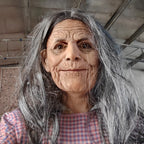 Elderly Woman Mask | Grey Hair