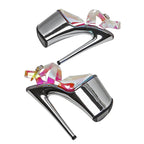 Holographic Platform Sandals - 20cm Pole Dance Heels
