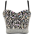 Heavy Beading Rhinestone Bustier | Colorful Crystal Corset Top