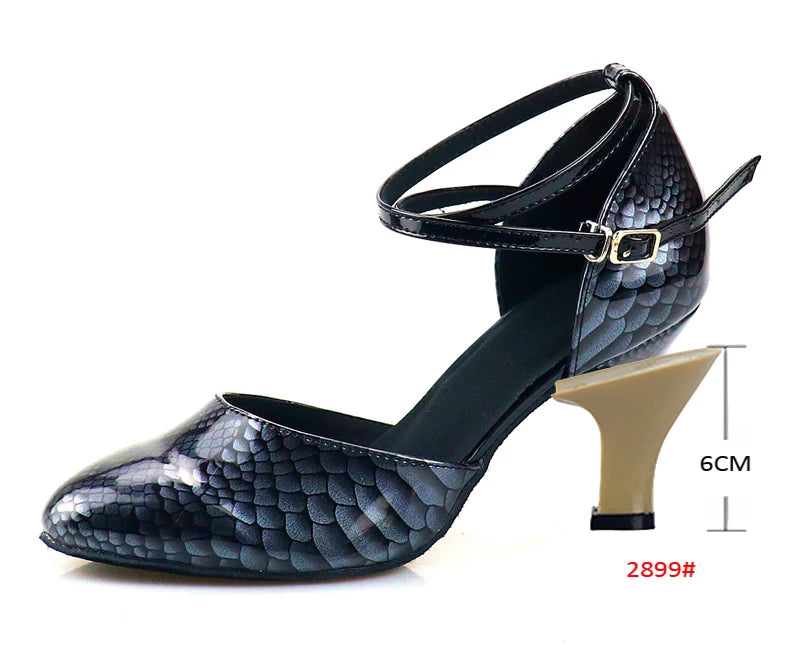 Latin Dance Heels | Rhinestone | Multi-Color