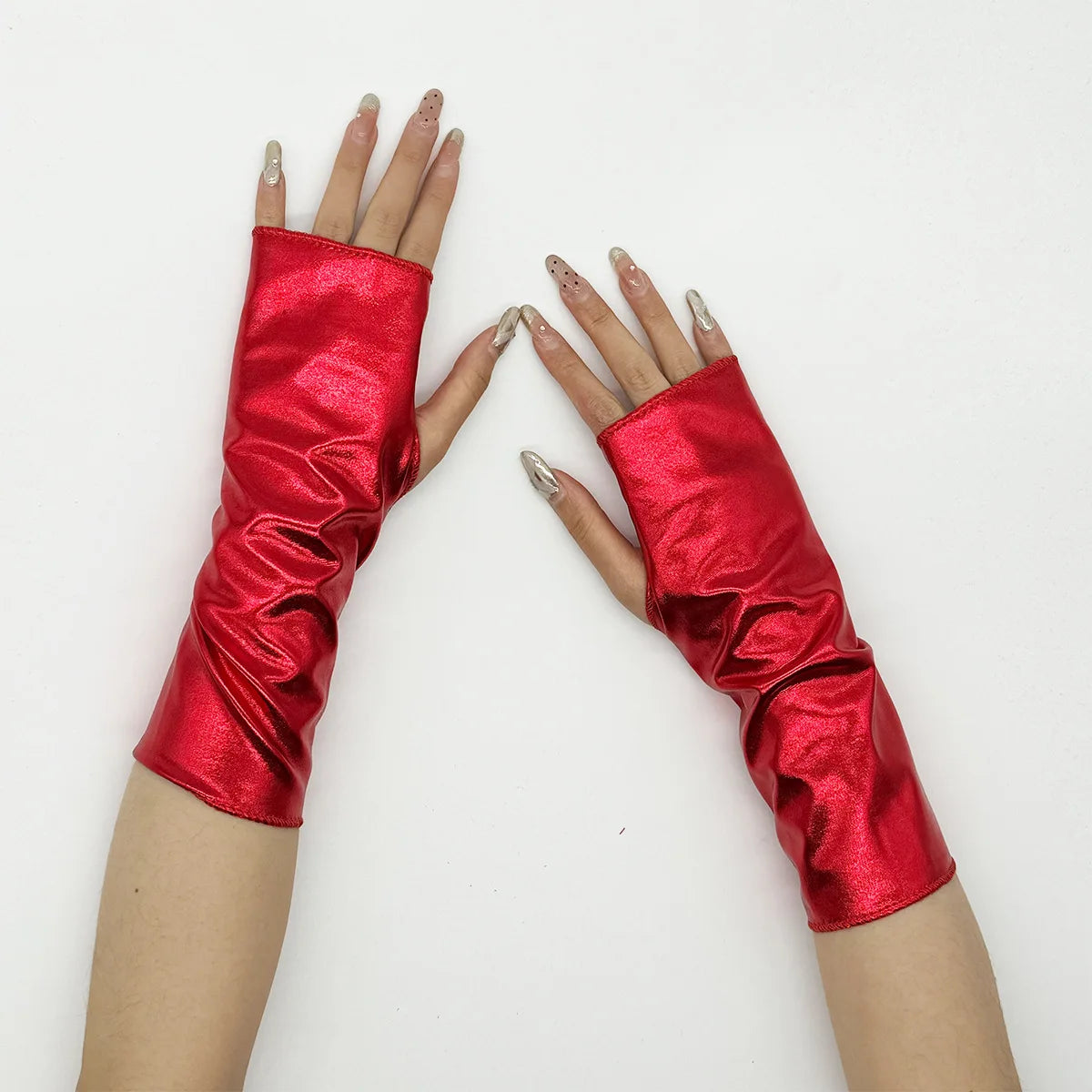 Glossy Fingerless Gloves | Stage