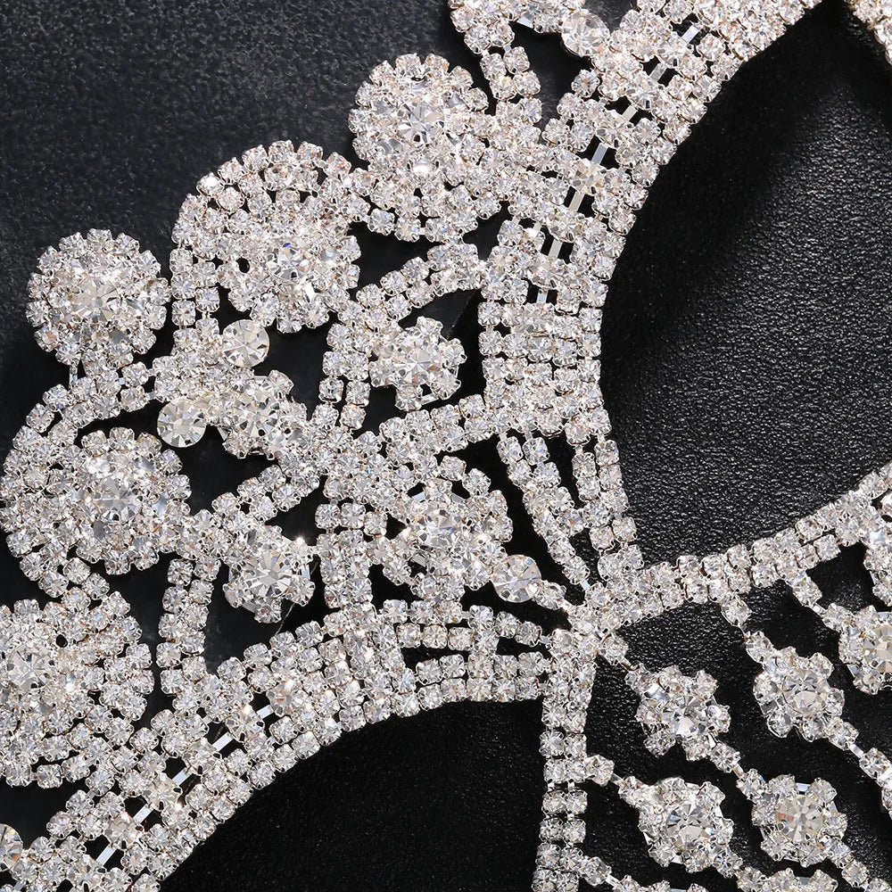 Rhinestone Chain Veil Mask | Crystal Face Jewelry | 15 Styles