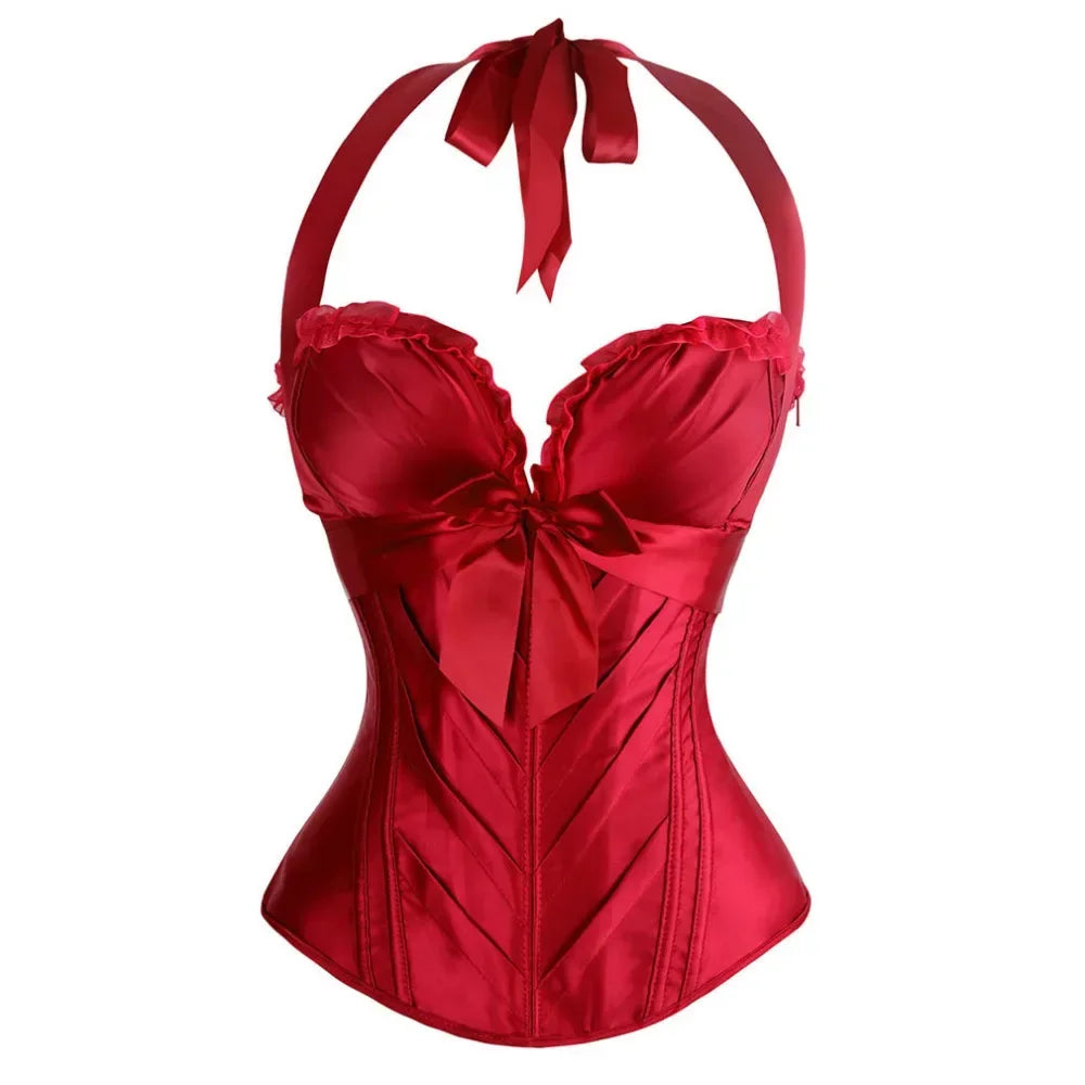 Halter Satin Overbust Corset | Burlesque & Cabaret