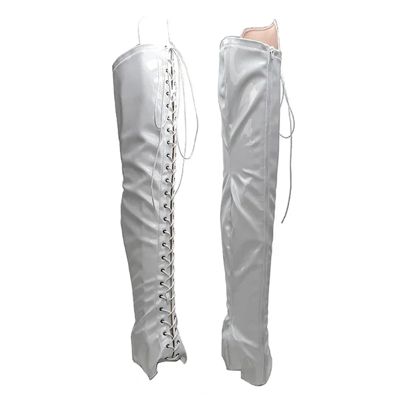 8-Inch Clear Platform Shoe Protectors - Boot Covers for Heels