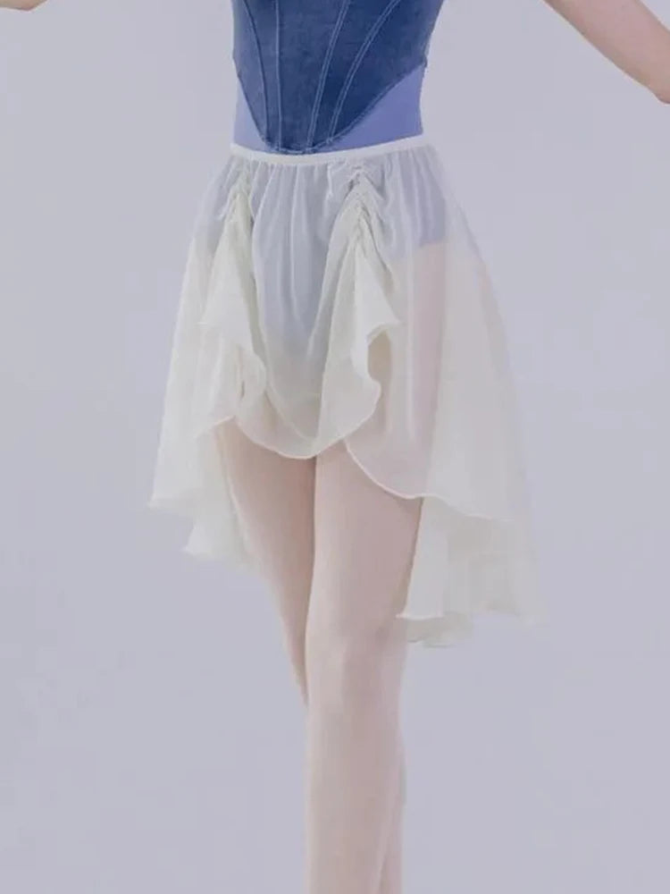 Chiffon Ballet Wrap Skirt | Lace-Up | One Size