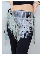 Fringe Shimmy Hip Scarf | Sequin Tassel Belt | Belly Dance