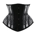 Lace Mesh Underbust Corset | Steel Boned | Gothic Victorian | Waist Trainer