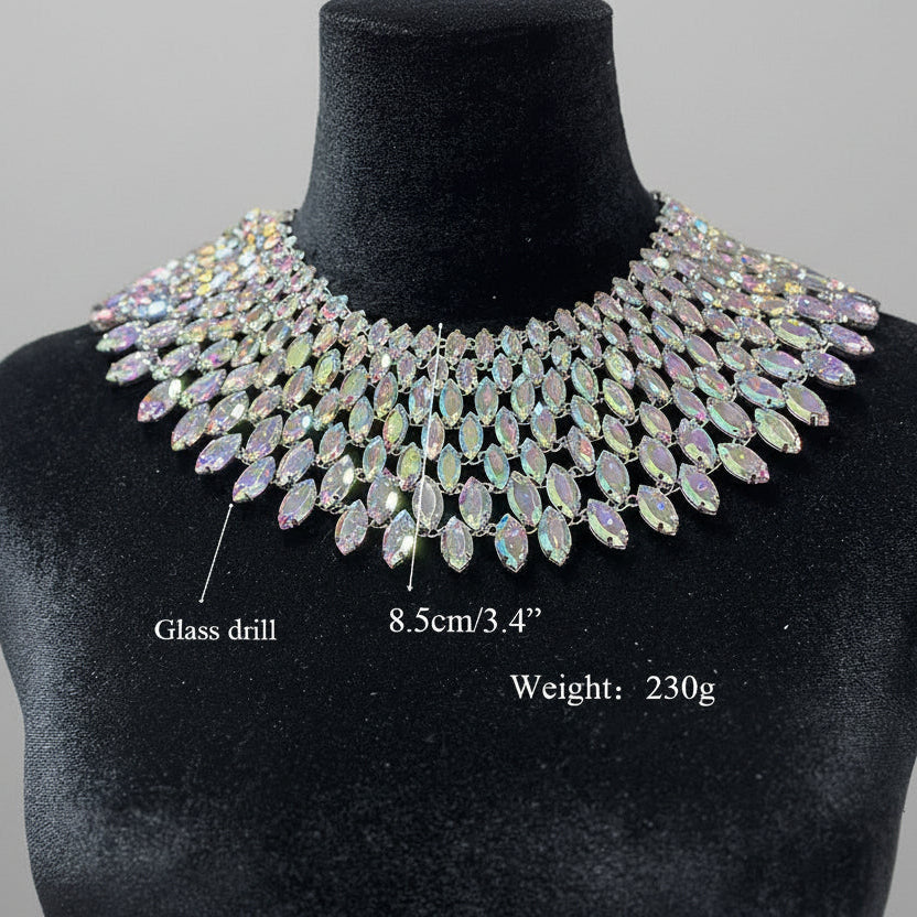 7-Layer Crystal Cascade Necklace - Statement Performance Jewelry