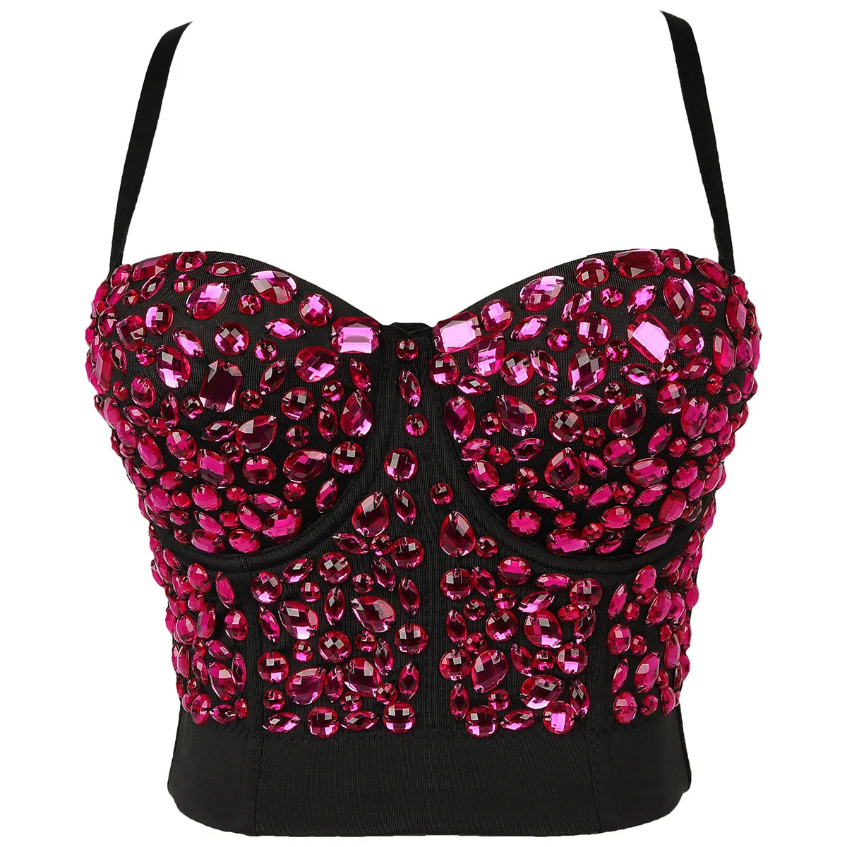 Heavy Beading Rhinestone Bustier | Colorful Crystal Corset Top