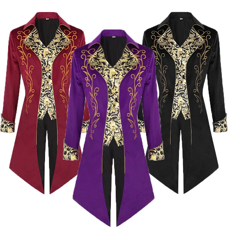 Steampunk Tailcoat | Gold Embroidery