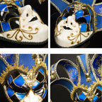 Venetian Jester Mask | Full Face with Bells | 3 Colors