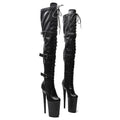 23CM Matte Platform Pole Dance Knee-High Boots - 9 Inch High Heel Performance Boots