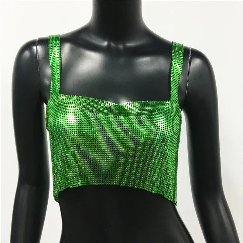Rhinestone Diamond Corset Crop Top